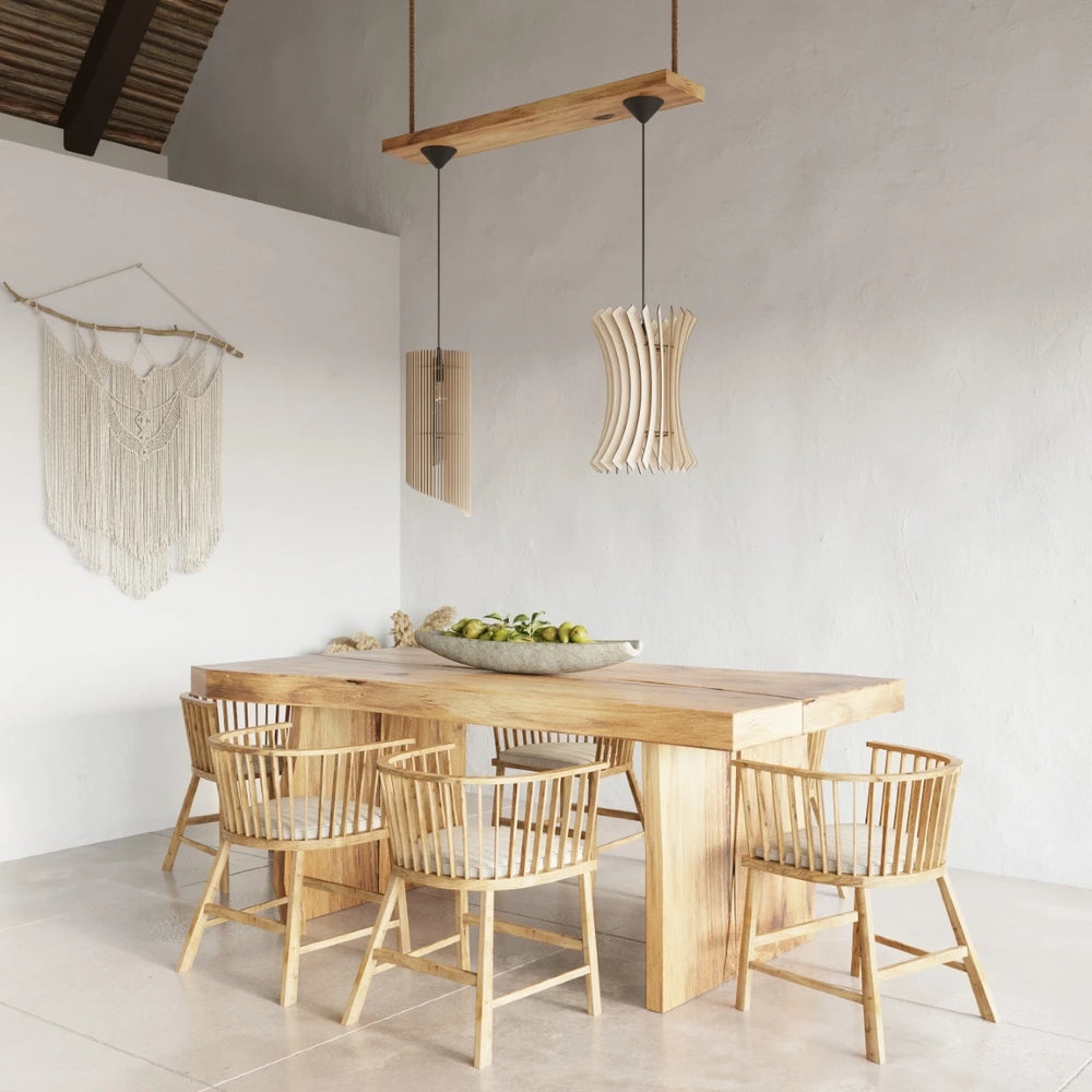 Sollux Lighting ORIANA lampada a sospensione in legno, compatibile con LED, 220-240V, IP20, finitura ottone oro opaco