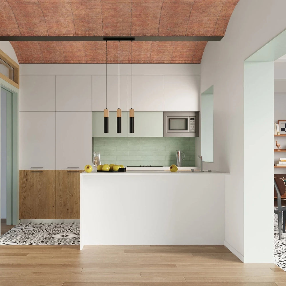 Sollux Lighting Pablo 3 Lampada a Sospensione, 3xGU10, 230V, IP20, Nero e Legno Naturale