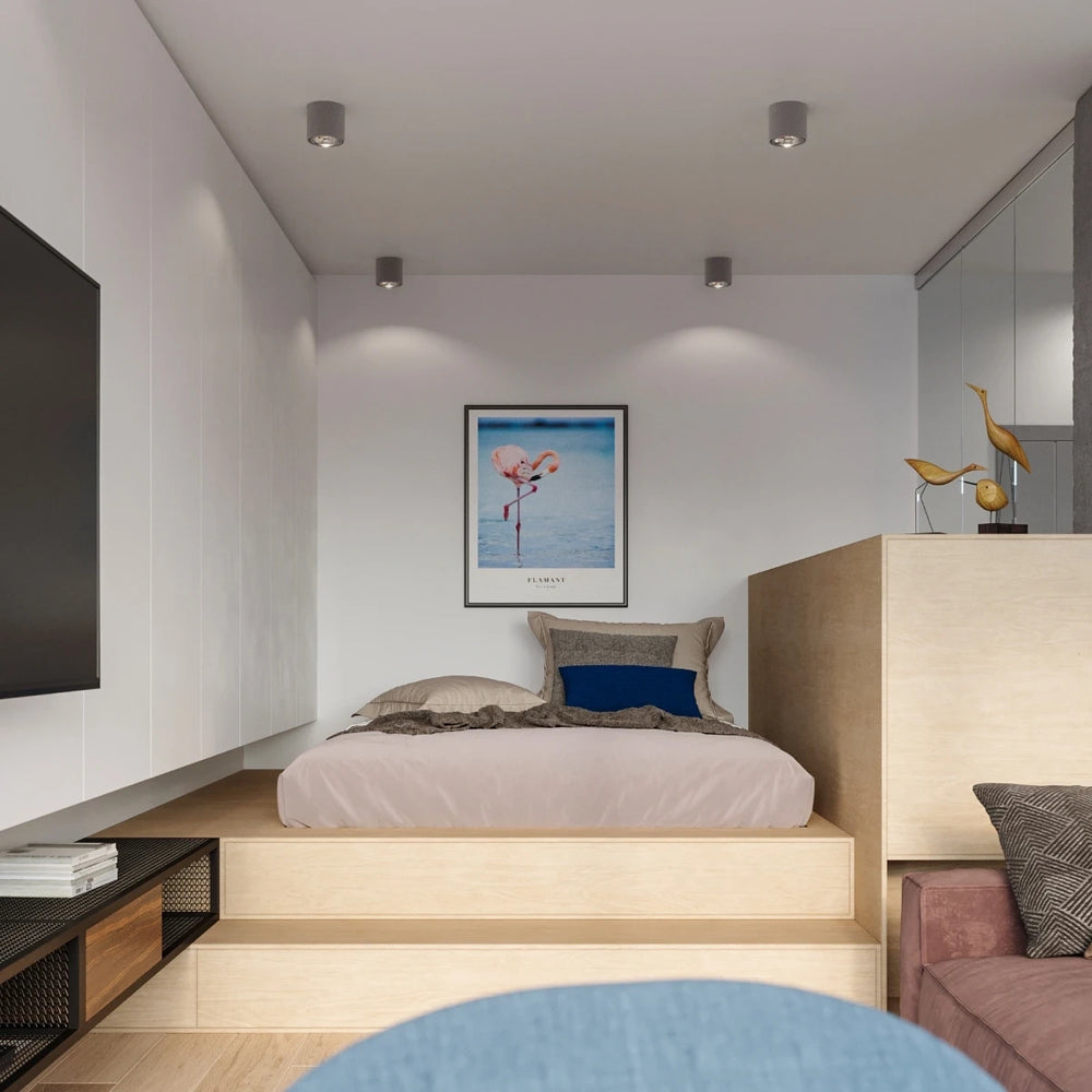 Sollux Lighting TIUBE faretto da soffitto, pronto per LED, IP20, 220-240V, 50W max, Alluminio Oro Opaco