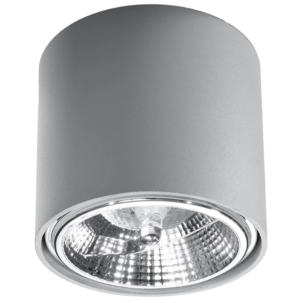 Sollux Lighting TIUBE faretto da soffitto, pronto per LED, IP20, 220-240V, 50W max, Alluminio Oro Opaco