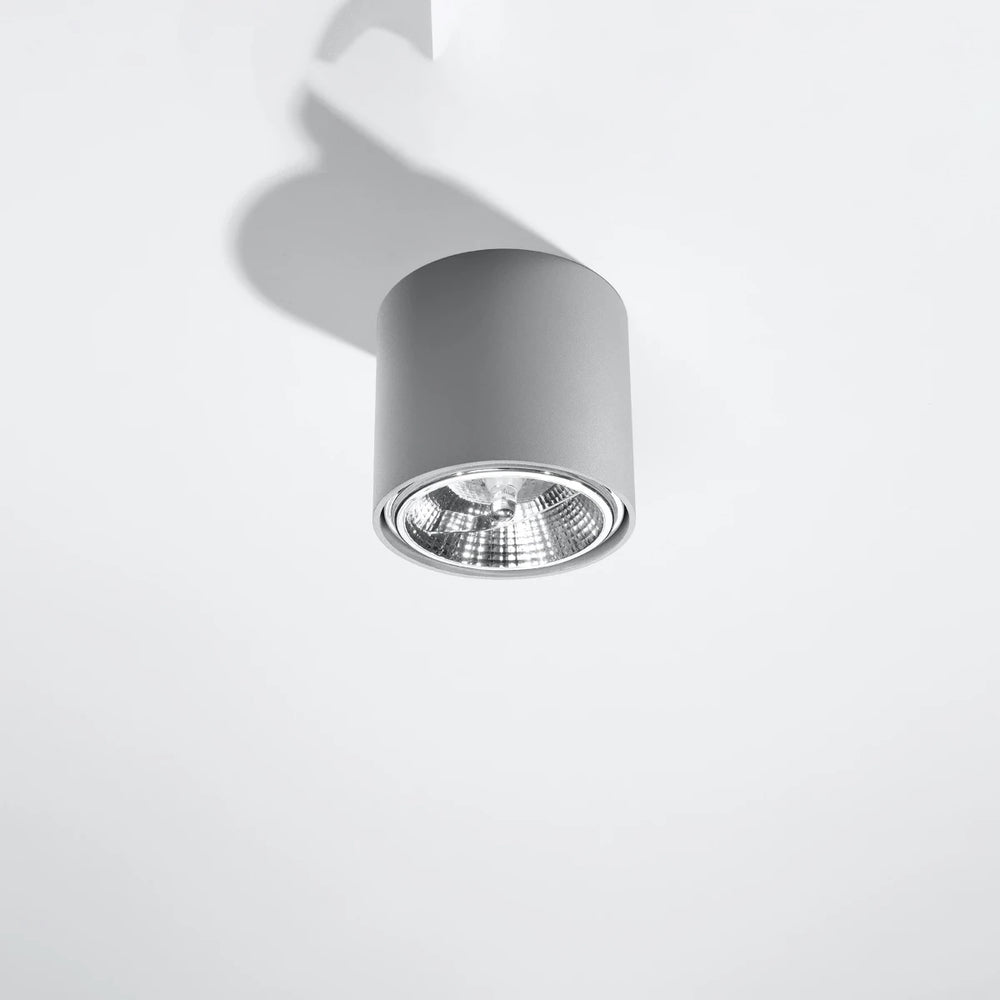 Sollux Lighting TIUBE faretto da soffitto, pronto per LED, IP20, 220-240V, 50W max, Alluminio Oro Opaco