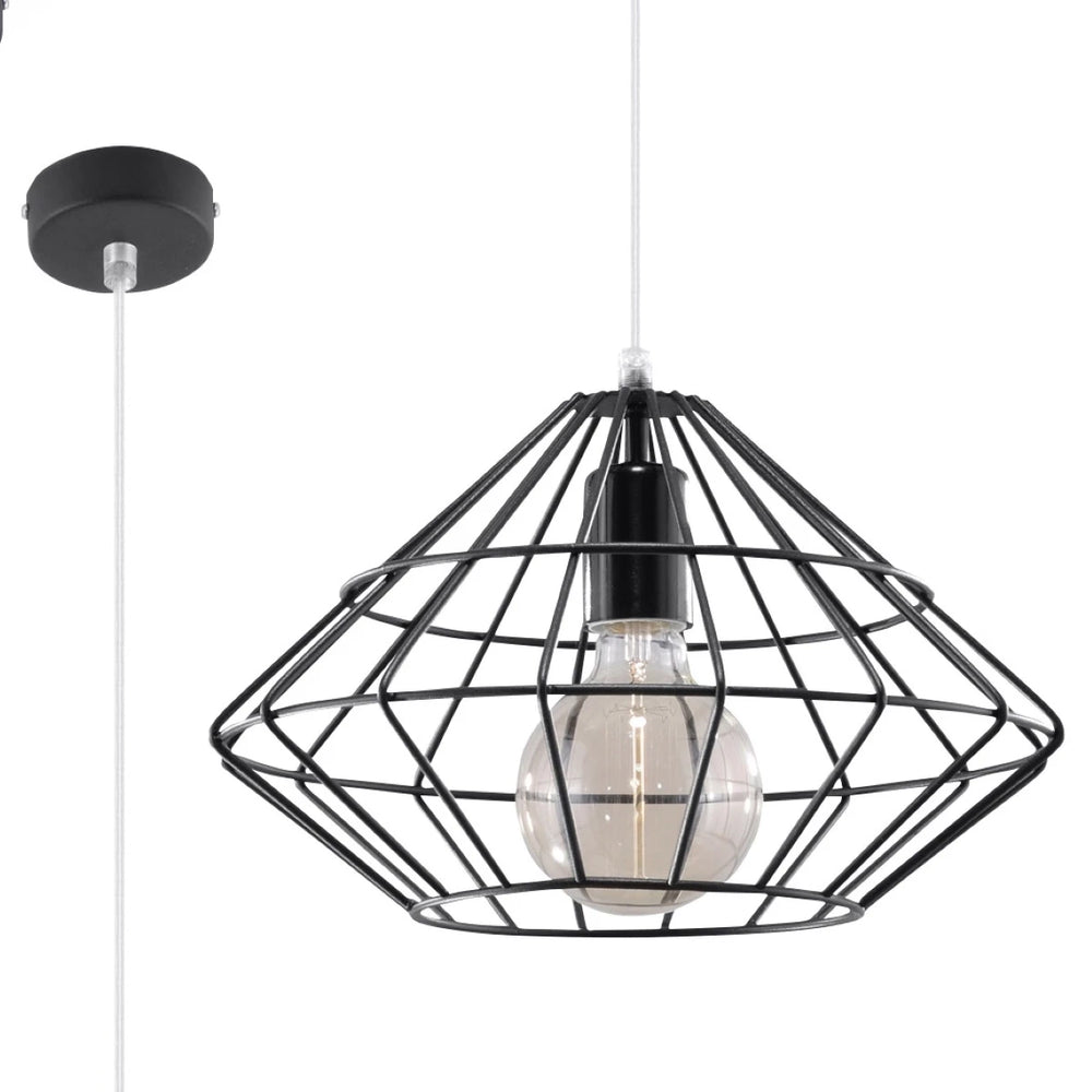 Sollux Lighting UMBERTO lampada a sospensione LED, Nero, IP20, Alluminio, 220-240V, max 50W, CE RoHS