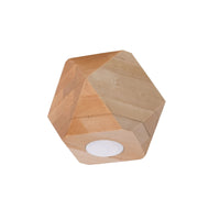 Sollux Lighting Woody 1 faretto LED da soffitto, legno naturale, IP20, 220-240V, CE RoHS, max 50W, senza sfarfallio