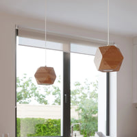 Sollux Lighting Woody hanging lamp natural wood, LED compatible up to 50W, IP20, CE RoHS, Matte Gold finish
