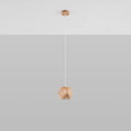 Sollux Lighting Woody lampada a sospensione legno naturale, compatibile LED fino a 50W, IP20, CE RoHS, finitura Oro opaco