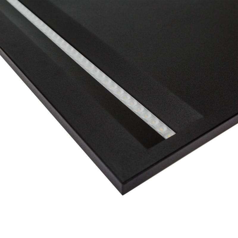 Spectrum ALGINE LINE LED ceiling panel 44W 4000K 5300 lumens IP20 600x600mm Black UGR<16 CRI>80