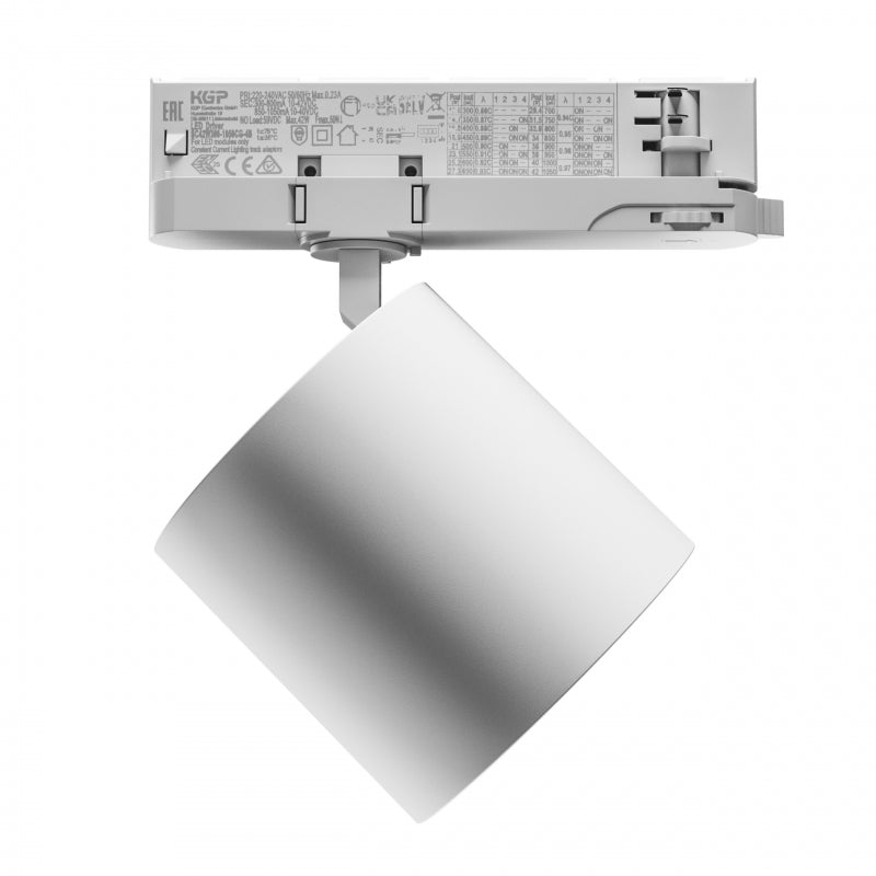 Spectrum ARTEMIDA Maxi Faretto a Binario LED 12-42W 4000K 4500 lumen CRI>90 36° 60° IP20 Bianco 3-Fasi