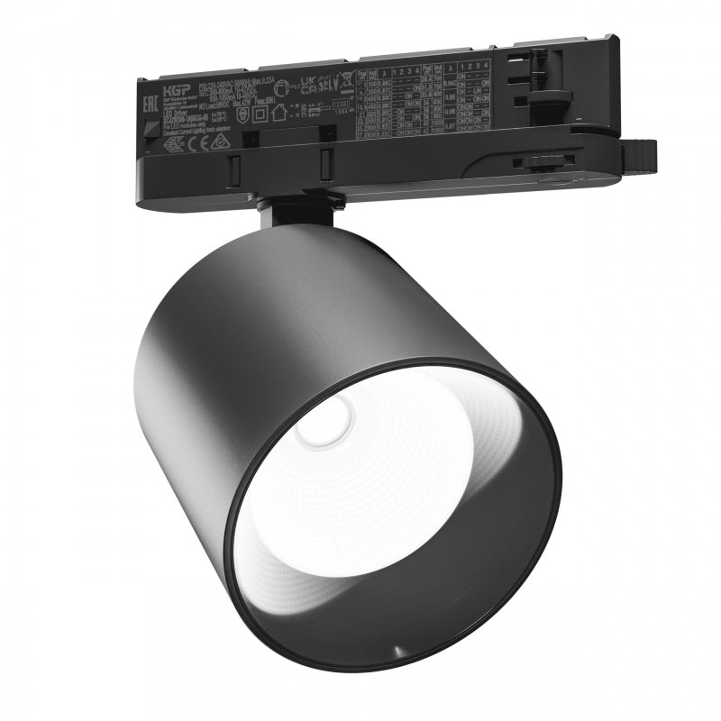 Spectrum ARTEMIDA Maxi LED Track Light 12-42W 4000K 4500 lumens CRI>90 IP20 3-Phase Black Aluminium
