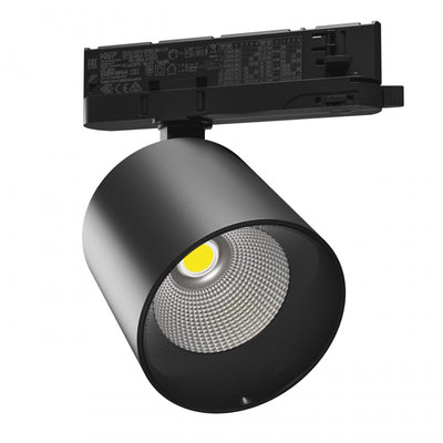 Spectrum ARTEMIDA Maxi Faretto LED su Binario 12-42W 4000K 4500 lumen CRI>90 IP20 3-Fasi Alluminio Nero