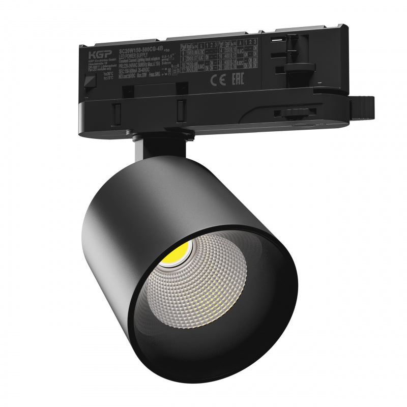 Spectrum ARTEMIDA MINI Faretti LED su Binario 3-Fasi 20W 3000K 230V 2300 lumen CRI>90 IP20 Nero
