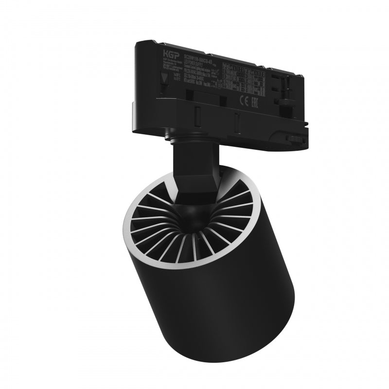 Spectrum ARTEMIDA MINI Faretti LED su Binario 3-Fasi 20W 3000K 230V 2300 lumen CRI>90 IP20 Nero