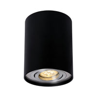 Spectrum CHLOE GU10 LED ceiling spotlight, IP20 Black Silver adjustable round, 250V max 10W, aluminum