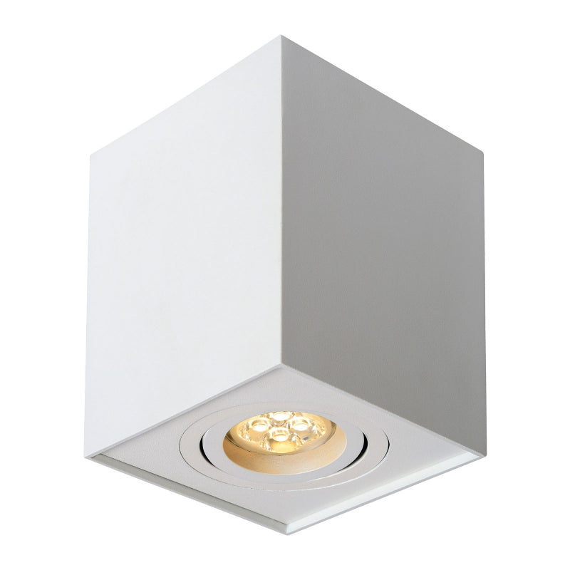 Spectrum CHLOE GU10 LED ceiling spotlight, square adjustable White IP20, 250V aluminium housing