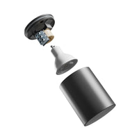 Spectrum CHLOE GU10 Faretto LED da superficie Nero rotondo IP44 corpo in alluminio 250V uso interno