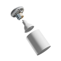 Spectrum CHLOE GU10 Faretto LED da superficie 250V IP44 Alluminio Bianco Rotondo 70x90mm