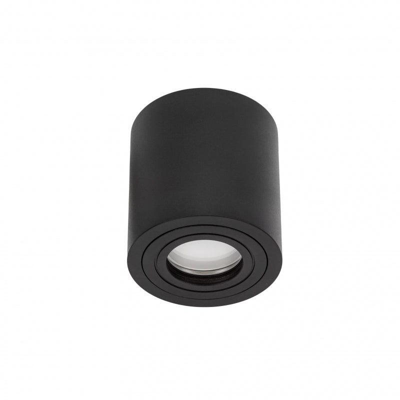 Plafoniera da soffitto Spectrum CHLOE GU10 a montaggio superficiale, IP65 alluminio nero corpo rotondo, 250V, 6W Max
