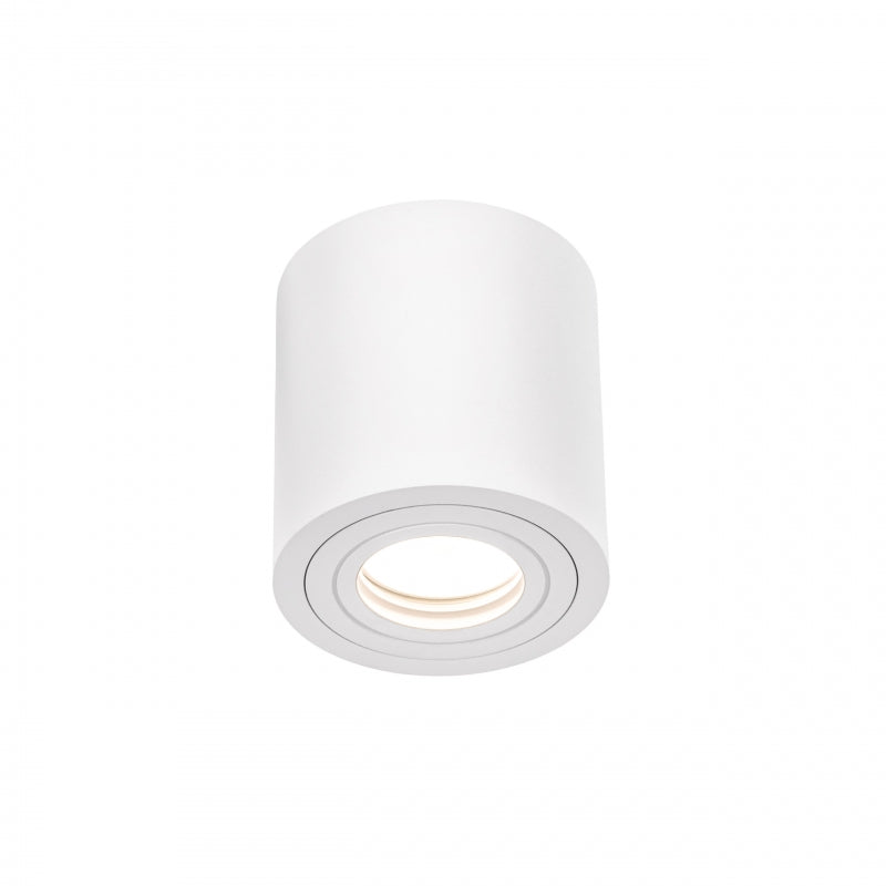 Plafoniera da soffitto a montaggio superficiale Spectrum CHLOE GU10, Bianco, IP65, Alluminio Vetro, 250V, 90x97mm