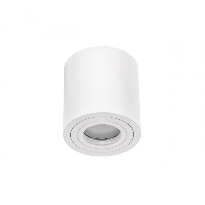 Plafoniera da soffitto a montaggio superficiale Spectrum CHLOE GU10, Bianco, IP65, Alluminio Vetro, 250V, 90x97mm