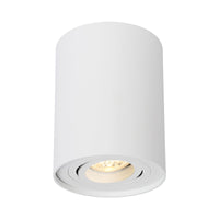 Spectrum CHLOE GU10 Faretto LED da Superficie, IP20, 250V, Rotondo Orientabile con Corpo in Alluminio Bianco