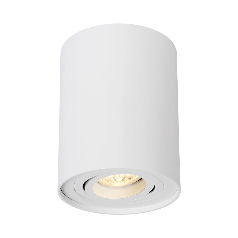 Spectrum CHLOE GU10 Faretto LED da Superficie, IP20, 250V, Rotondo Orientabile con Corpo in Alluminio Bianco