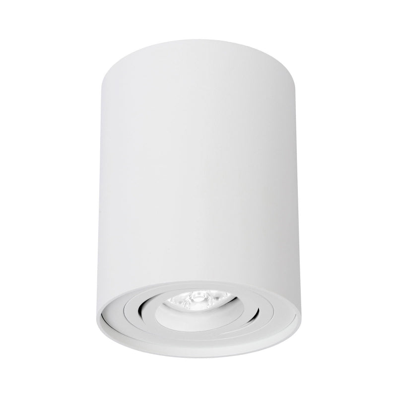 Spectrum CHLOE GU10 Surface Mounted LED Spot, IP20, 250V, Adjustable Round White Aluminum Housing
