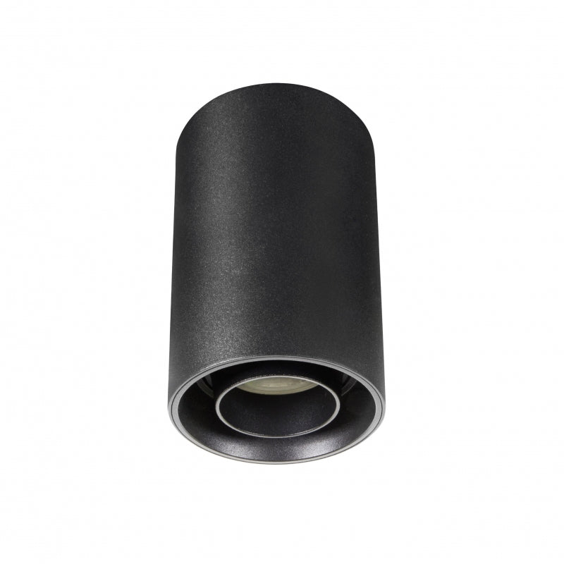 Faretto da superficie Spectrum CHLOE LED GU10, IP20, max 10W, rotondo nero orientabile per soffitto