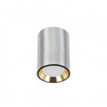 Plafoniera da soffitto a montaggio superficiale Spectrum CHLOE MINI GU10, corpo Argento con anello Oro e bordo Nero, IP20