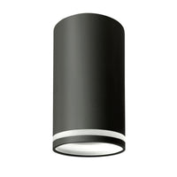 Spectrum CHLOE Mini Ring plafoniera a montaggio superficiale GU10 230V IP20 Alluminio nero 55x107mm