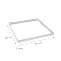 Spectrum frame for surface mounted ALGINE 620x620mm luminaire, aluminum and plastic, slim 43mm profile