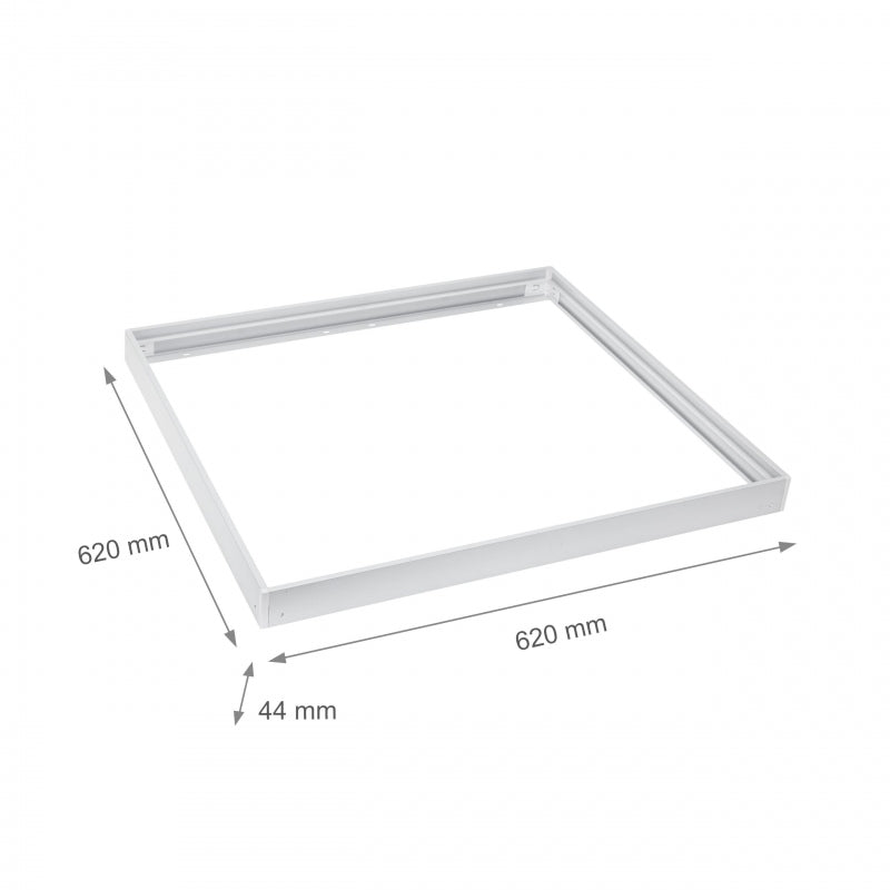 Spectrum frame for surface mounted ALGINE 620x620mm luminaire, aluminum and plastic, slim 43mm profile