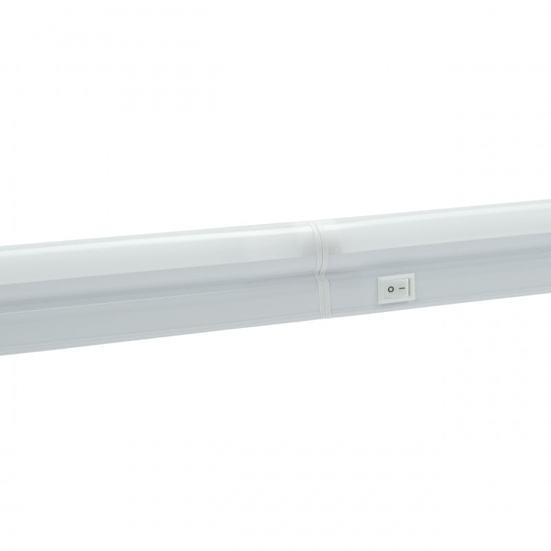 Luce LED Spectrum per mobili 600mm 7W 3000K 230V Bianco Caldo IP20 Corpo bianco con interruttore a montaggio superficiale