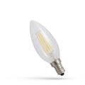 Candela LED Spectrum C35 E14 230V 4W 2700K Bianco Caldo Vetro Trasparente 450 lumen Filamento COG non dimmerabile