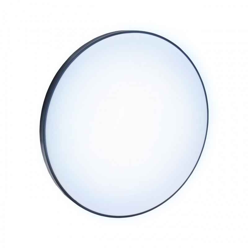 Plafoniera LED Spectrum 32W 6000K 230V IP54 rotonda Bianco Nero 3450 lumen fascio 115° montaggio a superficie