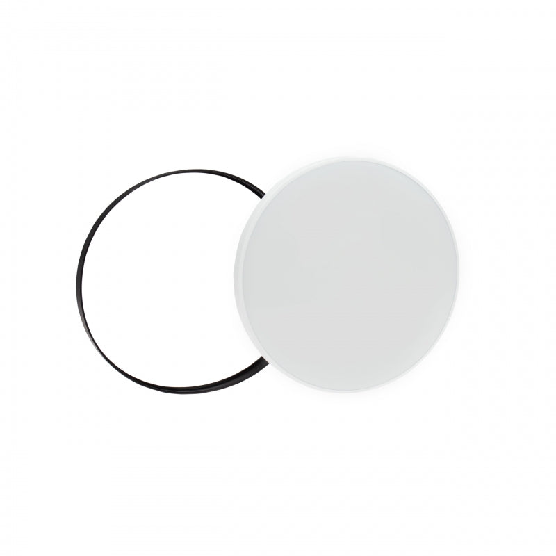 Plafoniera LED Spectrum 32W 6000K 230V IP54 rotonda Bianco Nero 3450 lumen fascio 115° montaggio a superficie