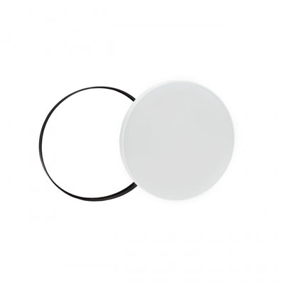 Plafoniera LED Spectrum 32W 6000K 230V IP54 rotonda Bianco Nero 3450 lumen fascio 115° montaggio a superficie