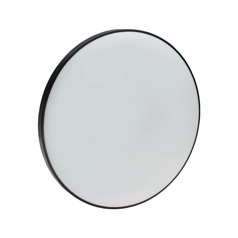 Plafoniera LED Spectrum 32W 6000K 230V IP54 rotonda Bianco Nero 3450 lumen fascio 115° montaggio a superficie
