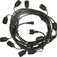Catena luminosa a festone LED Spectrum 5m con 10 portalampada E27, illuminazione decorativa da esterno, lampadine LED opzionali