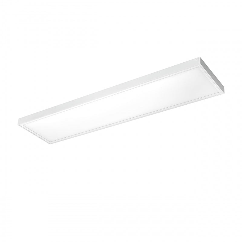 Cornice LED Spectrum per plafoniera ALGINE da superficie 300x1200mm, Struttura in alluminio bianco e policarbonato