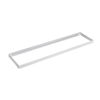 Cornice LED Spectrum per plafoniera ALGINE da superficie 300x1200mm, Struttura in alluminio bianco e policarbonato