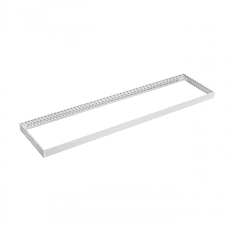 Cornice LED Spectrum per plafoniera ALGINE da superficie 300x1200mm, Struttura in alluminio bianco e policarbonato