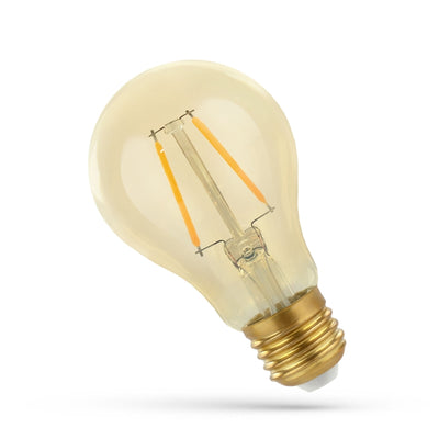 Spectrum LED GLS A60 E27 230V 2W Warm White Retroshine bulb 240 lumens 2400K 300° beam non dimmable