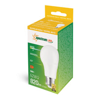 Lampadina LED Spectrum GLS E27 230V 9W 4000K Bianco Neutro 820 lumen Fascio 270° Non Dimmerabile