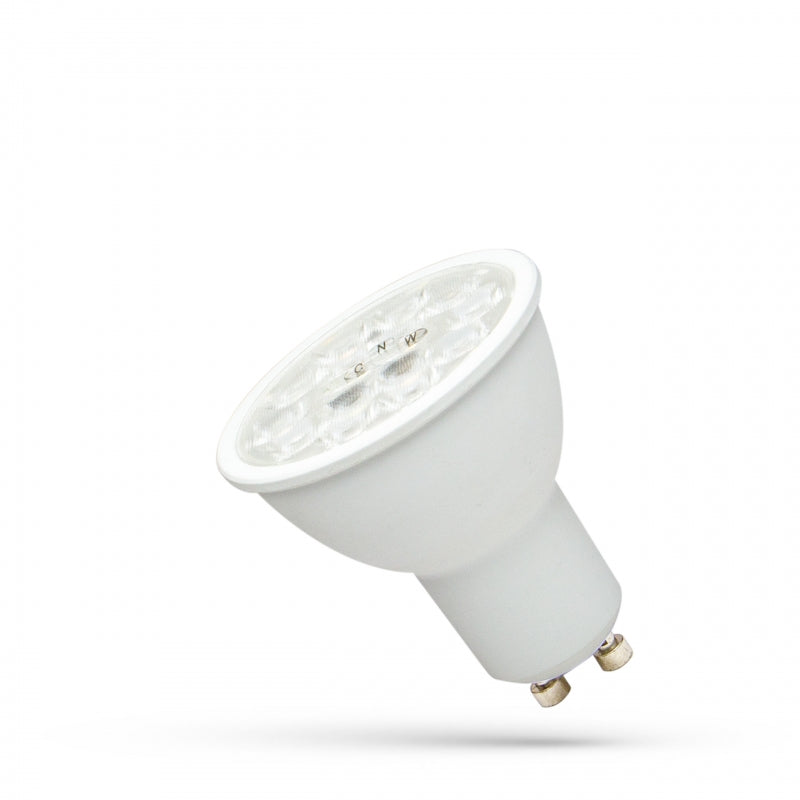 Lampadina Spectrum LED GU10 230V 6W CCT 6000K 550 lumen Fascio 38° Corpo Bianco CRI 80 Non Dimmerabile