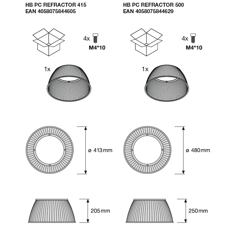 Spectrum LED Highbay Gen 5 Alluminio Nero 75W 4000K 13500 lumen 110D IP66 dimmerabile 1-10V