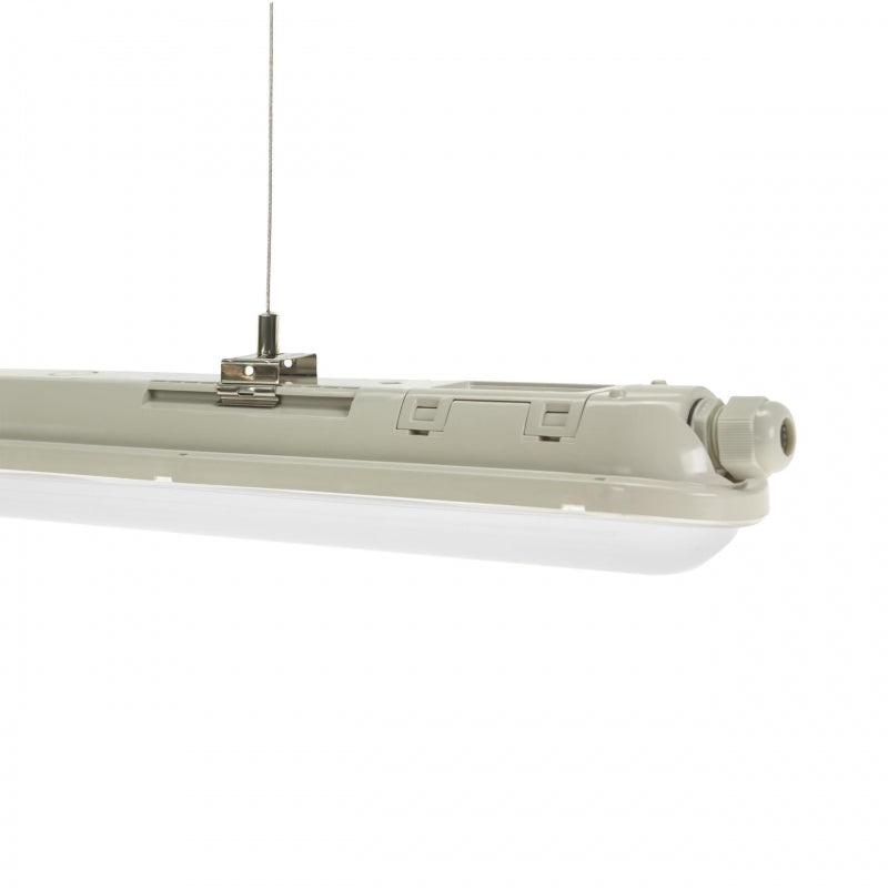Spectrum LED LIMEA GIGANT Ermetico 1200mm 38W 6000K 230V IP65 IK10 Bianco Freddo Luce da Soffitto o Sospesa Grigio