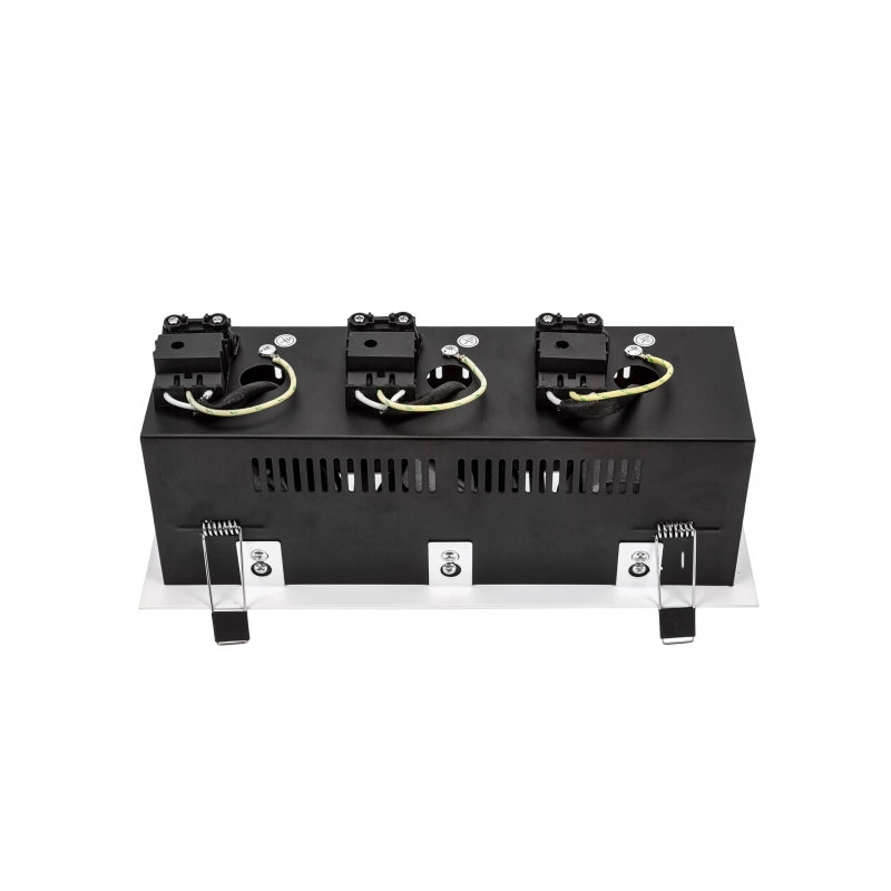 Spectrum LED recessed frame for 3x GU10, White aluminum housing, 3x10W max, 250V, IP20 indoor lighting