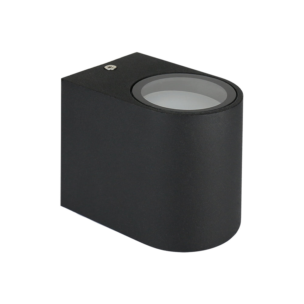 Lampada da parete LED Spectrum semitonda Nera, attacco GU10, lampada da esterno IP44 230V