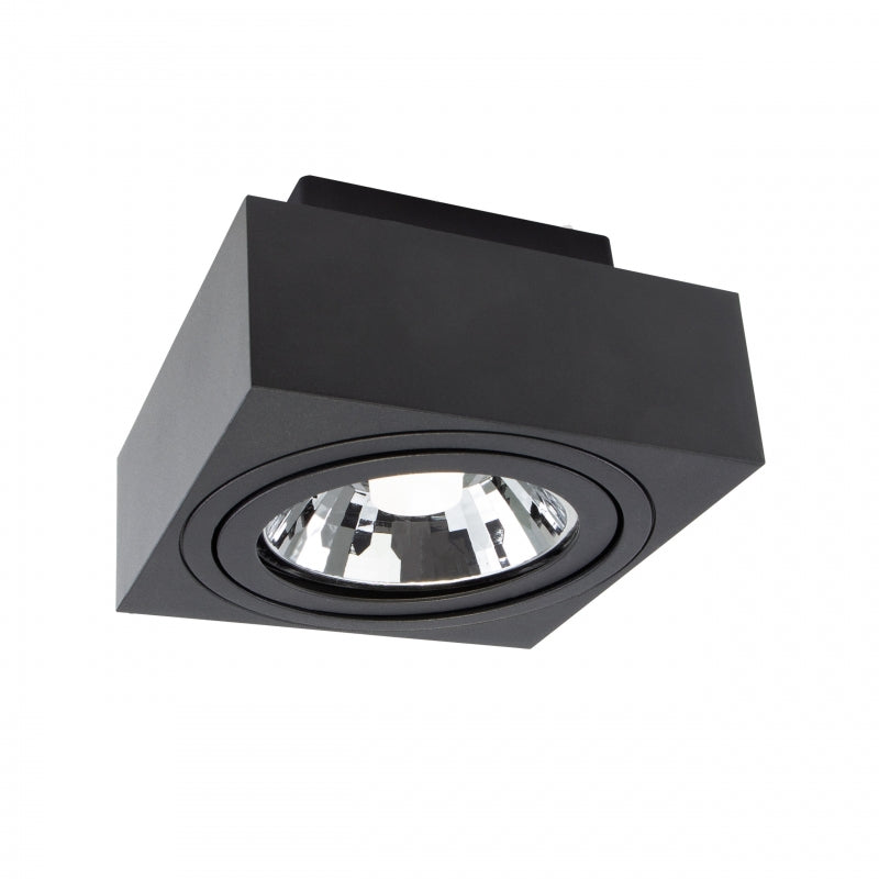 Spectrum MIRORA AR111 GU10 faretto LED da superficie Nero orientabile 20W 250V IP20 145x145x85mm