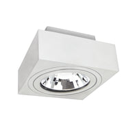 Spectrum MIRORA AR111 surface-mounted GU10 spotlight, 250V, 20W max, IP20, adjustable White aluminum housing