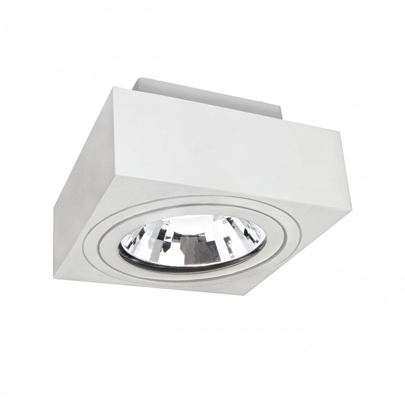 Faretto da soffitto Spectrum MIRORA AR111 con attacco GU10, 250V, 20W max, IP20, orientabile Struttura in alluminio bianco